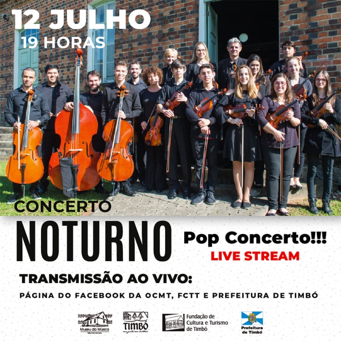 Live do Concerto Noturno da OCMT será transmitida neste domingo