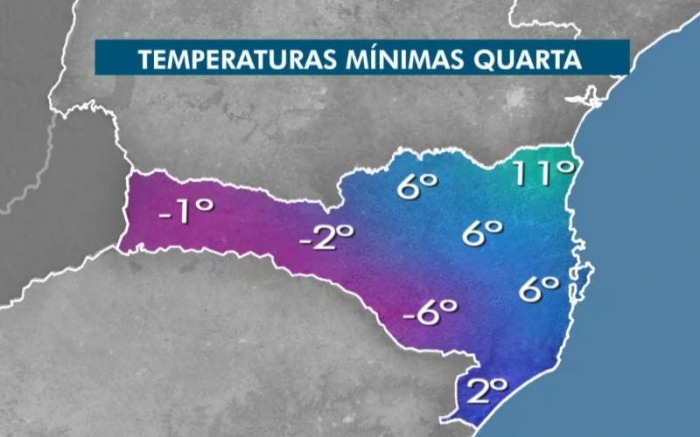 Um novo ar frio avança por SC neste começo de semana