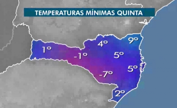 O frio já toma conta de SC; vem aí uma das madrugadas mais frias do ano