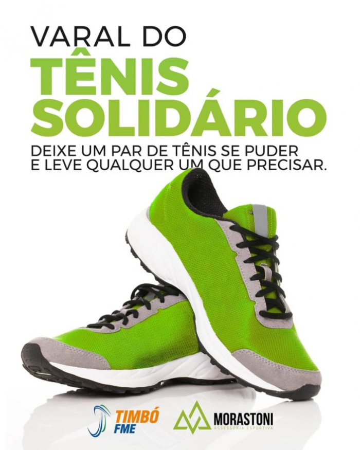 Ação Varal do Tênis Solidário inicia em Timbó