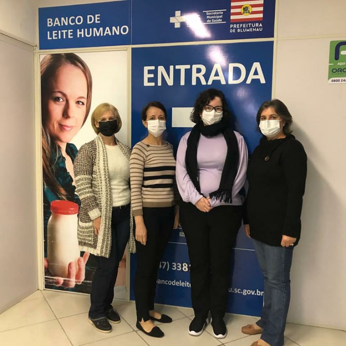 Profissionais do HBR realizam visita técnica ao banco de leite humano de Blumenau