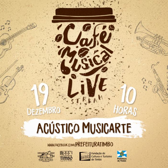 Café Musical acontece no dia 19 de dezembro com apresentação do Acústico Musicarte