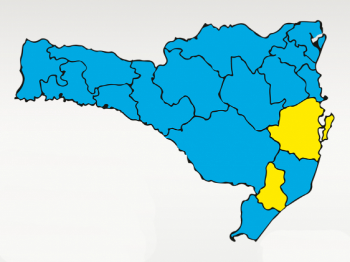 Matriz de Risco aponta 15 regiões no nível moderado e duas no alto em SC