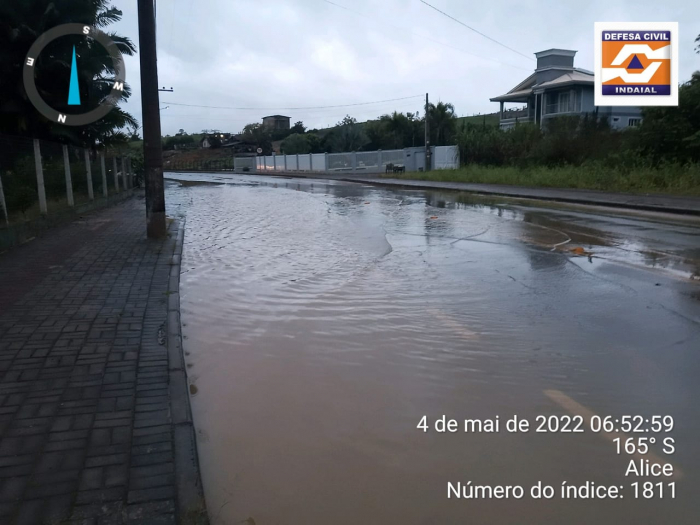Defesa Civil de Indaial em alerta com as fortes chuvas desta semana 