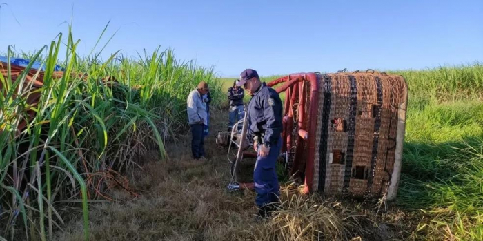 Balão cai no interior paulista e deixa uma pessoa gravemente ferida