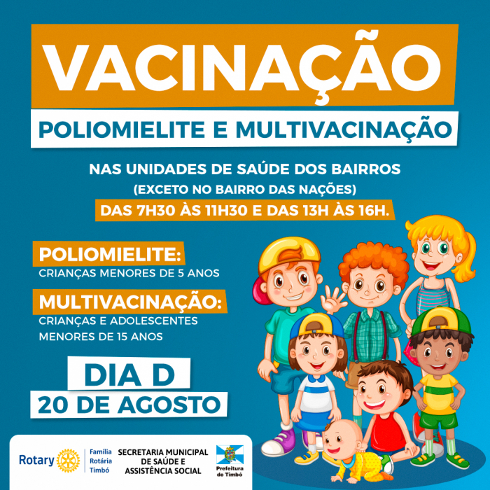 Timbó inicia Campanha contra a Poliomielite e de Multivacinação