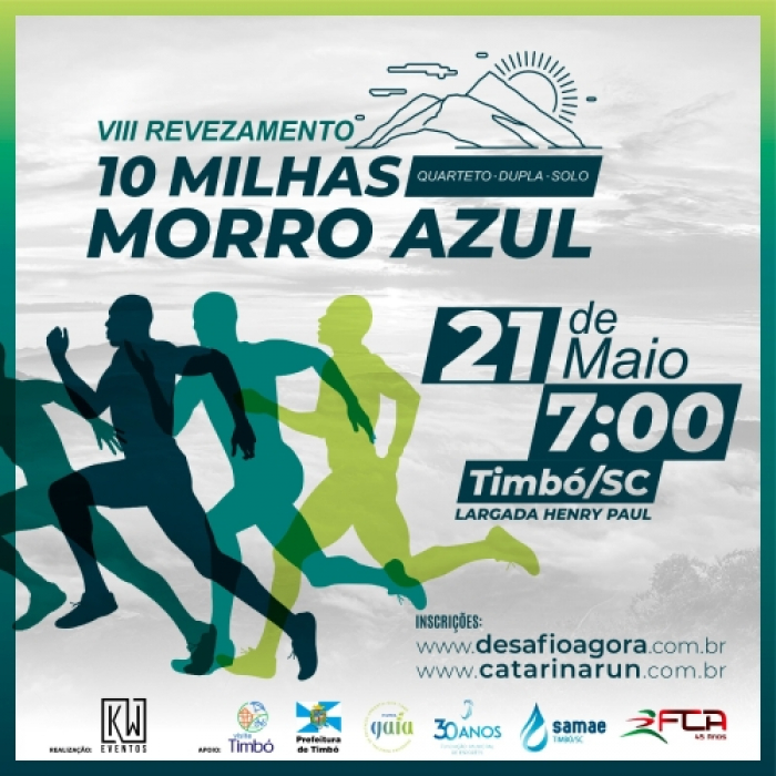 Últimos dias de inscrições para corrida 10 milhas Morro Azul