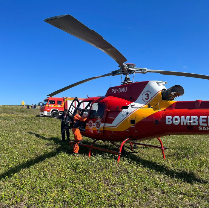 Helicóptero Arcanjo atende bebê de 4 meses em parada cardiorrespiratória