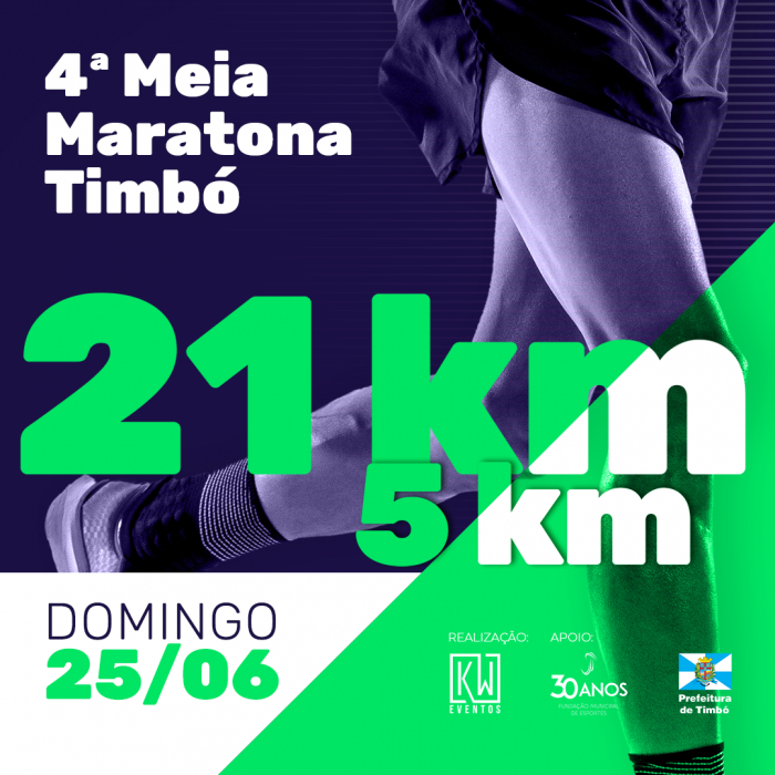 4ª Meia Maratona de Timbó é neste domingo