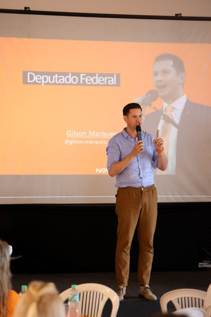 Deputado Gilson Marques e Deltan Dallagnol participam de eventos do NOVO em Santa Catarina